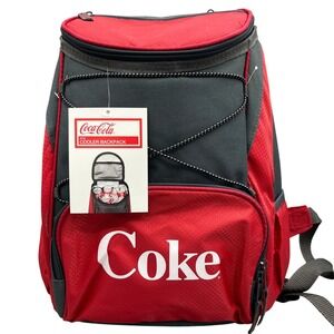 Coca-Cola Picnic Time Cooler Backpack Unisex Insulated Red Gray Outdoor Picnic